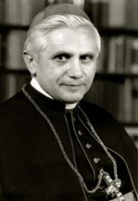 photo: Joseph Cardinal Ratzinger, with sunken eyes and a prominent widow's peak