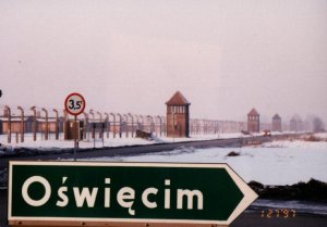 photo: Exterior of Auschwitz, today